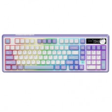 Клавиатура Ajazz AK980 Clear Sky Switch Purple RGB USB/Wireless/Bluetooth UA Purple (AK980-CS-PWB) Клавиатура Ajazz AK980 Clear Sky Switch Purple RGB USB/Wireless/Bluetooth UA Purple (AK980-CS-PWB) - Фото