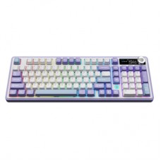 Клавиатура Ajazz AK980 Clear Sky Switch Purple RGB USB/Wireless/Bluetooth UA Purple (AK980-CS-PWB) Клавиатура Ajazz AK980 Clear Sky Switch Purple RGB USB/Wireless/Bluetooth UA Purple (AK980-CS-PWB) - Фото