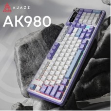 Клавиатура Ajazz AK980 Clear Sky Switch Purple RGB USB/Wireless/Bluetooth UA Purple (AK980-CS-PWB) Клавиатура Ajazz AK980 Clear Sky Switch Purple RGB USB/Wireless/Bluetooth UA Purple (AK980-CS-PWB) - Фото