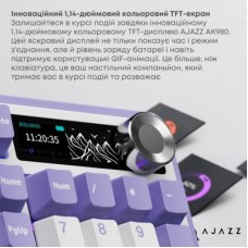 Клавиатура Ajazz AK980 Clear Sky Switch Purple RGB USB/Wireless/Bluetooth UA Purple (AK980-CS-PWB) Клавиатура Ajazz AK980 Clear Sky Switch Purple RGB USB/Wireless/Bluetooth UA Purple (AK980-CS-PWB) - Фото