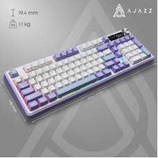 Клавиатура Ajazz AK980 Clear Sky Switch Purple RGB USB/Wireless/Bluetooth UA Purple (AK980-CS-PWB) Клавиатура Ajazz AK980 Clear Sky Switch Purple RGB USB/Wireless/Bluetooth UA Purple (AK980-CS-PWB) - Фото