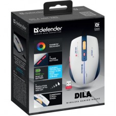 Мышка Defender Dila MM-282 Wireless White/Blue (52282) - Фото