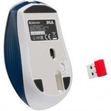 Мышка Defender Dila MM-282 Wireless White/Blue (52282) - Фото