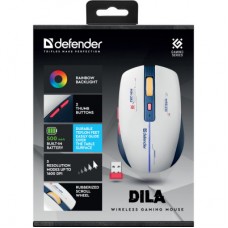 Мышка Defender Dila MM-282 Wireless White/Blue (52282) - Фото