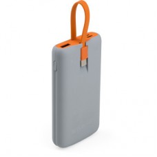 Батарея універсальна Vinga 10000 mAh SuperQC soft touch w/cable 22.5W dark grey (VPB1SQSCDG) - Фото