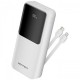 Батарея универсальная Vention 20000mAh 22.5W 3A, PD, QC/3.0, Built-in USB-C+Lightning Cables, White (FHPW0)