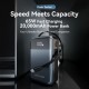 Батарея универсальная Vention 20000mAh 65W 3A PD, QC/3.0, USB-A, Type-C OUT, with Built-in USB-C Cable, LED