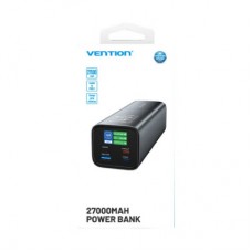 Батарея универсальная Vention 27000mAh 140W 5A PD, QC/3.0, 2xUSB-C, USB-A, LED Display, Gray (FHVH0) - Фото