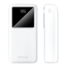 Батарея універсальна Vention 30000mAh 22.5 W 3 A, PD, QC/3.0, LED Display, White (FHMW0) - Фото
