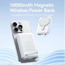 Батарея универсальная Vention Magnetic Wireless 10000mAh 22.5W 3A, PD, QC/3.0, USB-C, Lightning, LED Display, - Фото