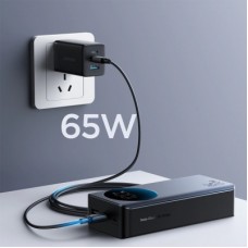 Батарея універсальна JOYROOM 30000 mAh 65 W PD, QC/3.0, USB-A, 2xUSB-C In/Out, Black (JR-PBF05) - Фото