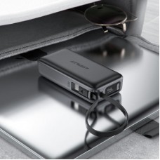 Батарея універсальна Acefast 10000 mAh 30 W PD, USB-C witch cable, USB-A, Li-Pol, M7 Black (6974316283379) - Фото