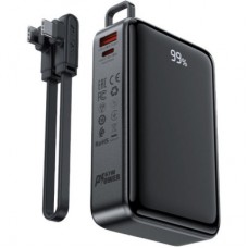 Батарея універсальна Acefast 20000 mAh 67W PD/3.0, 20В/3.35A Type-C, USB-A, with cable, Li-ion M4 Black - Фото