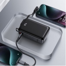 Батарея універсальна Acefast 20000 mAh 67W PD/3.0, 20В/3.35A Type-C, USB-A, with cable, Li-ion M4 Black - Фото