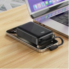 Батарея універсальна Acefast 20000 mAh 67W PD/3.0, 20В/3.35A Type-C, USB-A, with cable, Li-ion M4 Black - Фото