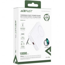 Батарея універсальна Acefast Magnetic Wireless 10000 mAh 20W PD, QC/3.0, QI 20W, M6 White (6974316282617) - Фото