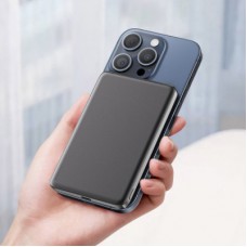 Батарея універсальна Acefast Magnetic Wireless 5000 mAh 18W PD, QC/3.0, QI 7.5 W, ультратонкий, M8 Bllack - Фото