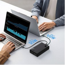 Батарея універсальна Baseus Adaman Metal Digital Display 24000 mAh 140W, Black (P10021508113-00) - Фото