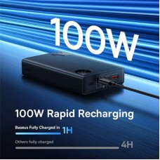 Батарея універсальна Baseus Adaman Metal Digital Display 24000 mAh 140W, Black (P10021508113-00) - Фото