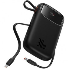 Батарея універсальна Baseus QPow2 20000 mAh 30 W, with 2*Type-C Cable, Black (P10055009113-00)
