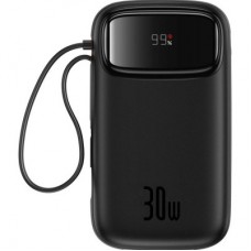 Батарея універсальна Baseus QPow2 20000 mAh 30 W, with 2*Type-C Cable, Black (P10055009113-00) - Фото
