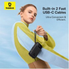 Батарея універсальна Baseus QPow2 20000 mAh 30 W, with 2*Type-C Cable, Black (P10055009113-00) - Фото