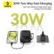 Батарея універсальна Baseus QPow2 20000 mAh 30 W, with 2*Type-C Cable, Black (P10055009113-00)