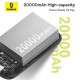 Батарея універсальна Baseus QPow2 20000 mAh 30 W, with 2*Type-C Cable, Black (P10055009113-00)