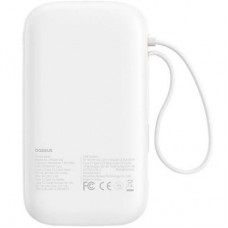 Батарея універсальна Baseus QPow2 20000 mAh 30 W, with 2*Type-C Cable, White (P10055009213-00) - Фото