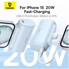 Батарея універсальна Baseus Compact 4900mAh 20 W Lightning, White (PPWC05I) (P10068304212-00) - Фото