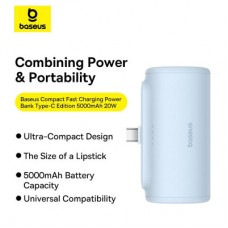 Батарея універсальна Baseus Compact 4900mAh 20 W Type-C, White (PPWC05T) (P10068302212-00) - Фото