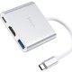 Концентратор HOCO USB-C to USB3.0+HDMI+PD HB14 Silver (6931474725790)