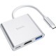 Концентратор HOCO USB-C to USB3.0+HDMI+PD HB14 Silver (6931474725790)