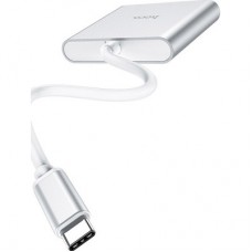 Концентратор HOCO USB-C to USB3.0+HDMI+PD HB14 Silver (6931474725790) - Фото