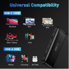 Батарея універсальна Baseus Blade Digital Display 20000 mAh PD/100W, Black (PPDGL-01, PPBLD100-S) (PPBL000201) - Фото