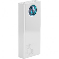 Батарея універсальна Baseus Amblight Digital Quick 30000mAh 65 W, White (PPLG000102) - Фото