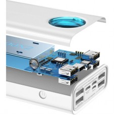 Батарея універсальна Baseus Amblight Digital Quick 30000mAh 65 W, White (PPLG000102) - Фото