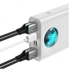Батарея універсальна Baseus Amblight Digital Quick 30000mAh 65 W, White (PPLG000102) - Фото