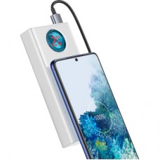 Батарея універсальна Baseus Amblight Digital Quick 30000mAh 65 W, White (PPLG000102) - Фото
