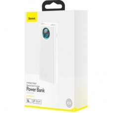 Батарея універсальна Baseus Amblight Digital Quick 30000mAh 65 W, White (PPLG000102) - Фото