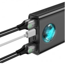 Батарея універсальна Baseus Amblight Digital Quick 30000mAh 65W, Black (PPLG00101) - Фото
