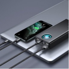 Батарея універсальна Baseus Amblight Digital Quick 30000mAh 65W, Black (PPLG00101) - Фото