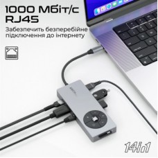 Концентратор Promate USB-C 14-in-1 Promate comandhub-pro (comandhub-pro) - Фото