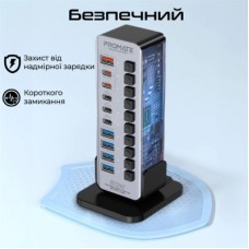 Концентратор Promate USB-C 14-in-1 Promate gegatower-60w (gegatower-60w) - Фото