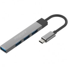 Концентратор Promate USB-C 4-in-1 порти Promate litehub-4.grey (litehub-4.grey) - Фото