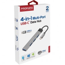 Концентратор Promate USB-C 4-in-1 порти Promate litehub-4.grey (litehub-4.grey) - Фото