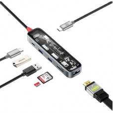 Концентратор Promate USB-C 7-in-1 Promate transhub-lite (transhub-lite) - Фото