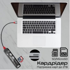 Концентратор Promate USB-C 7-in-1 Promate transhub-lite (transhub-lite) - Фото