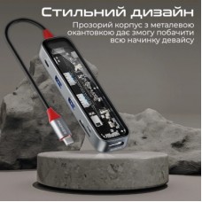 Концентратор Promate USB-C 7-in-1 Promate transhub-lite (transhub-lite) - Фото