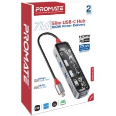 Концентратор Promate USB-C 7-in-1 Promate transhub-lite (transhub-lite) - Фото